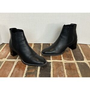 Vince Camino Jentilliy Black Leather Chelsea Boots Booties High Heel  Women's 11